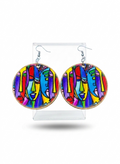 Round Retro Colorful Earring