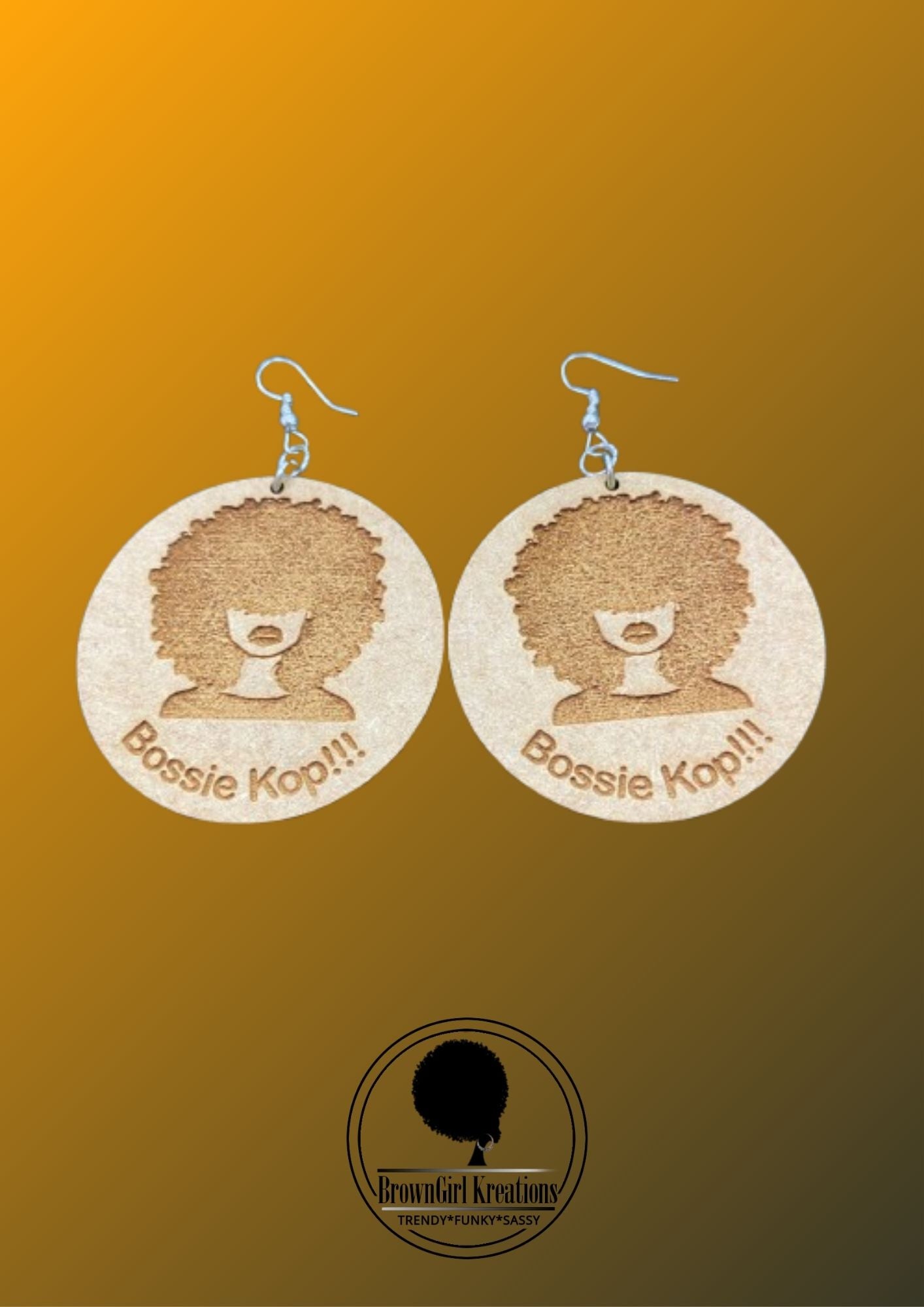 Bold Statement Earrings -Bossie Kop!!!