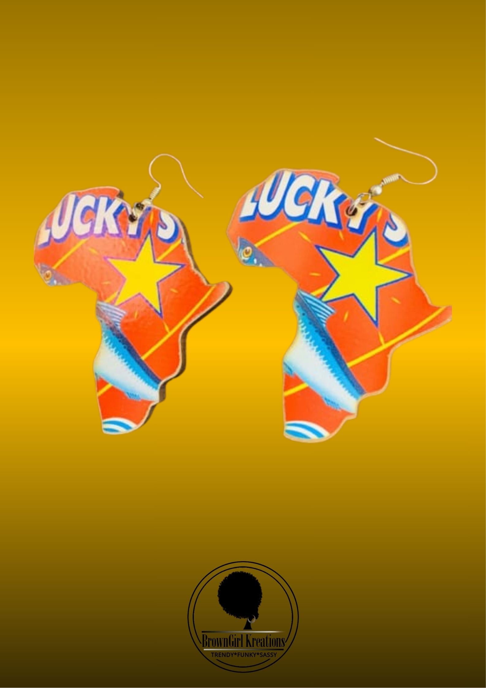 Branded Earrings Lucky Star