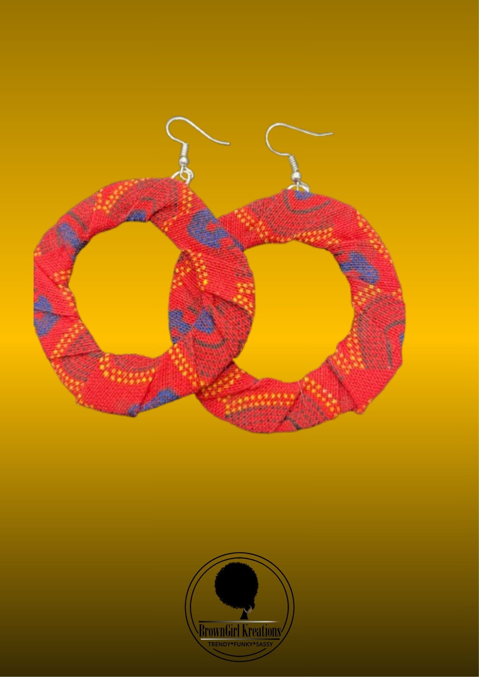 Colorful Earrings-Red and blue