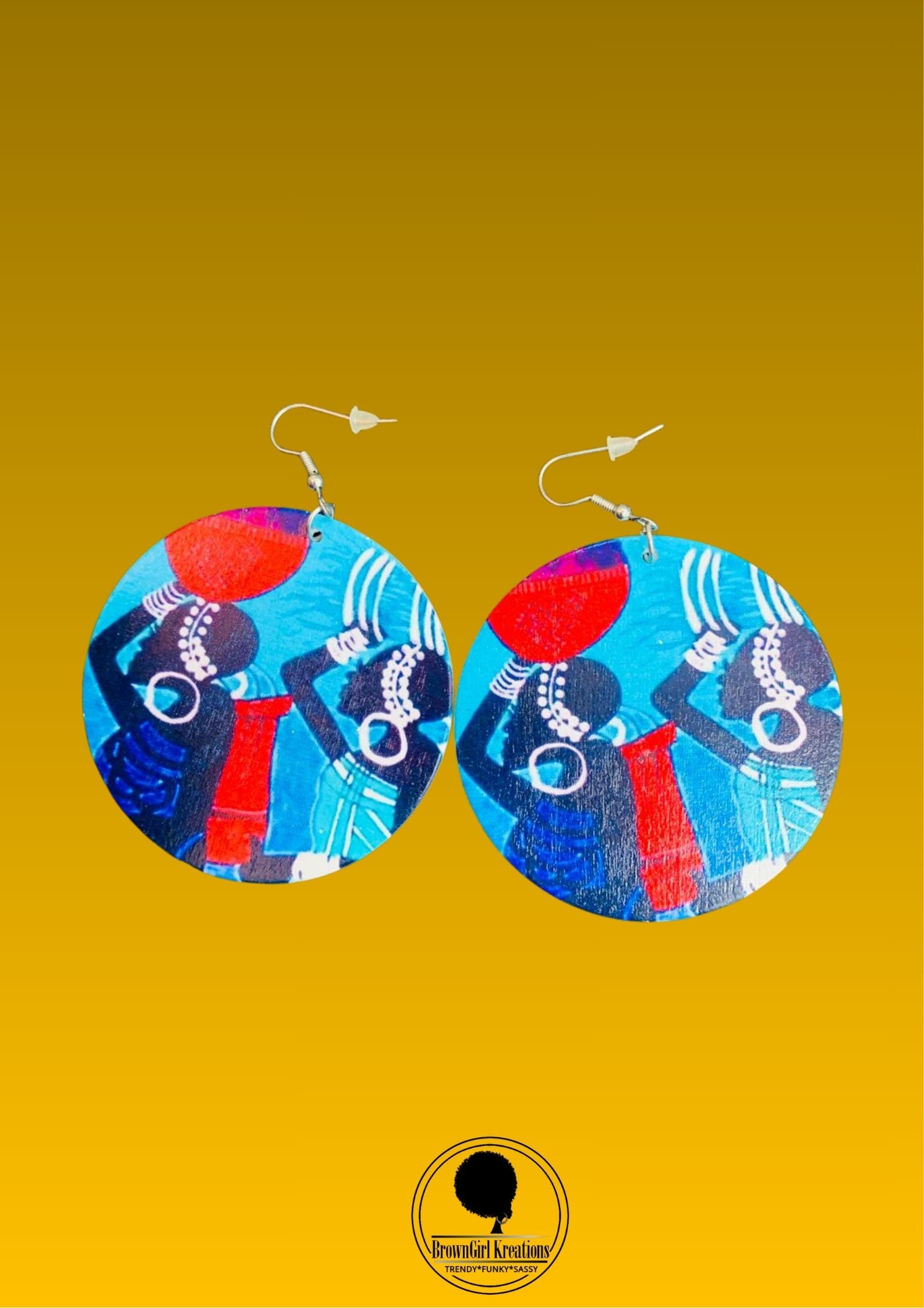 Blue Traditional earrings