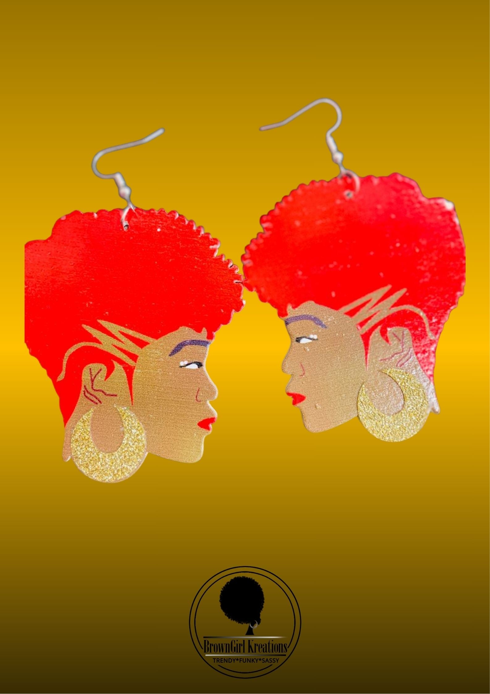 Colourful Earrings-RED