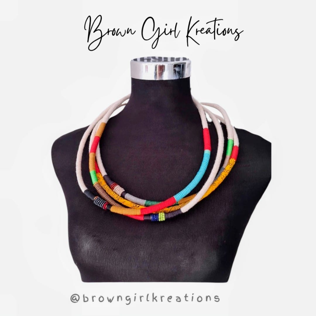 Necklaces Ropes-Mixed with Grey&Lime