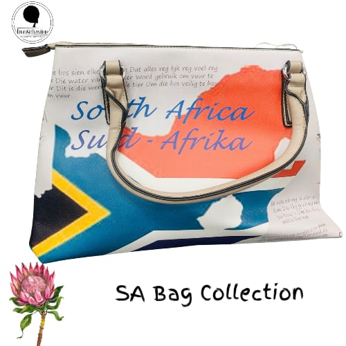 SA Flag Handbags Cream
