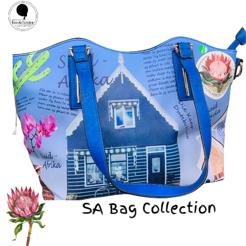 SA Flag Handbags Blue