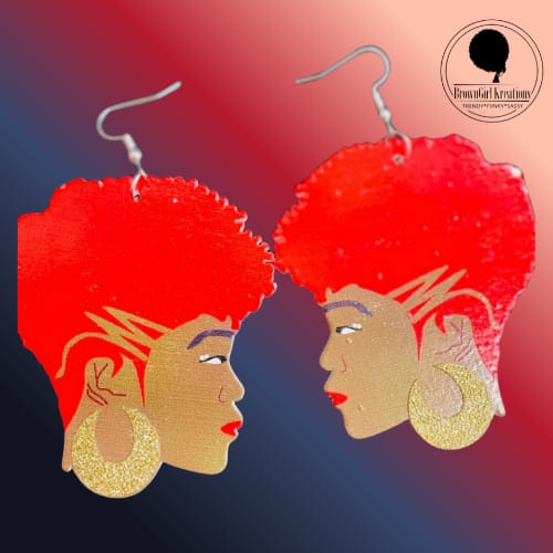 Colourful Earrings-RED
