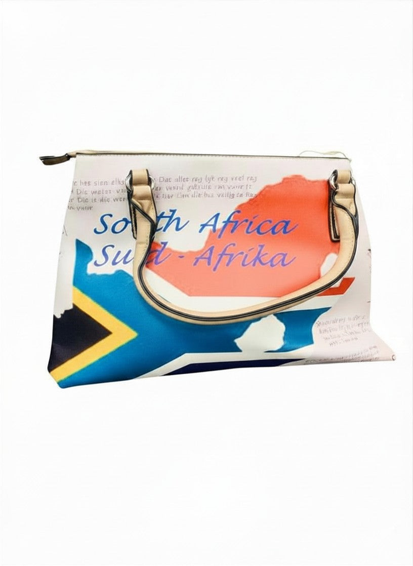 SA Flag Handbags Cream