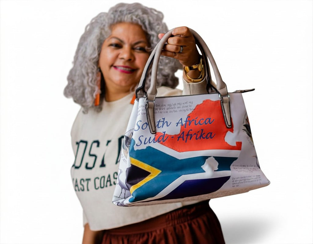 SA Flag Handbags Cream