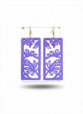 Rectangle Purple Earring