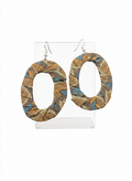 Colorful mustard and brown earrings