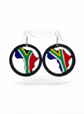 Round SA Flag Shape Earrings